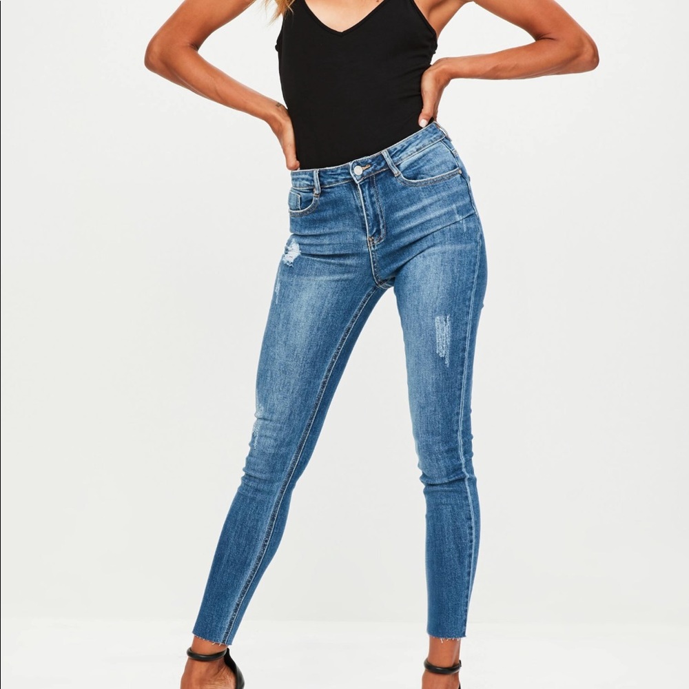 Distressed jeans
